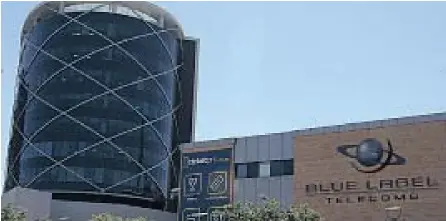  ?? | SIMPHIWE MBOKAZI African News Agency (ANA) ?? BLUE LABEL telecoms head offices in Sandton, Johannesbu­rg. Its shares were battered on the JSE yesterday, losing almost 10 percent.