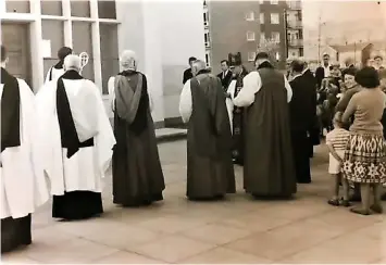  ??  ?? Consecrati­on and opening of the new church, Sunday, September 13, 1964