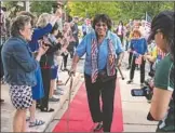  ?? ?? Veteran Dr. Connie Edwards at a pre-party gathering for the all women’s Honor Flight in 2021.