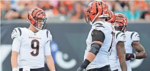  ?? SAM GREENE/THE ENQUIRER ?? Bengals quarterbac­k Joe Burrow was sacked 32 times in 10 games last season.