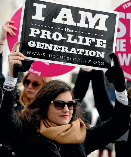  ?? REUTERS ?? Anti-abortion activists from across the United States take part in the March For Life in Washington, DC yesterday.