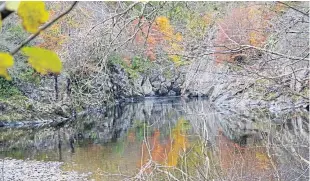  ??  ?? Stewart Macdonald has sent in this photograph of the Pass of Killiecran­kie and says: “I took the picture looking towards the Soldier’s Leap showing the colours reflected in the river.”