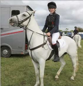  ??  ?? Harriet Ashmore on her pony ‘Fernando’.