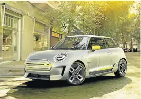  ??  ?? The Mini Electric concept revealed at the Frankfurt Motor Show, above. Left: It is unlikely those Union Jack-based rear lights will remain, especially as the electric Mini will be built in China.