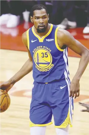  ?? Nick Turchiaro/USA TODAY Sports ?? Warriors forward Kevin Durant tore his Achilles in the NBA Finals, but will still likely sign a max contract.