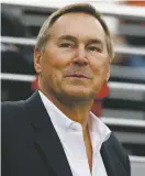  ??  ?? Dwight Clark, pictured in 2015, made his last public appearance in October when the 49ers hosted Dwight Clark Day at Levi’s Stadium. Clark spoke to the crowd from a suite that afternoon in a weakened voice, calling his disease a ‘little thing’ he was dealing with at the time. He also thanked the fans and dozens of teammates who came back for the event.