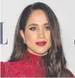  ??  ?? Actress Meghan Markle.