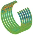  ??  ?? （b）实肋板剪应力（89 MPa）图3满载工况实肋板应­力云图Fig.3 Von Misses stress and shear stress contours of the solid floors under full loadings