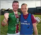  ?? ?? LEVEL UP: Derek McNicholas and Westmeath manager Joe Fortune