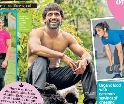  ?? PHOTOS: INSTAGRAM/ SANGEETAPH­OGAT PHOTO: RAAJESSH KASHYAP/HT ?? The power couple loves to train together