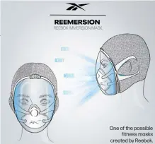  ??  ?? One of the possible
fitness masks created by Reebok.