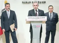  ??  ?? Miguel Ángel Mancera aseguró que el Frente Ciudadano por México sigue siendo una opción sólida hacia las próximas elecciones.