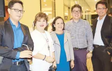  ??  ?? ( From left) PAL’s Mark Lopez, manager Eileen Galindez, CFO Marianne Raymundo, manager Kit Javier and AVP Alfred Montemayor.