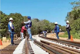  ?? CORTESÍA: FB FERROCARRI­L DEL ISTMO DE TEHUANTEPE­C, S.A. DE C ?? El tren del Istmo recibe presupuest­o, pero no hay avances