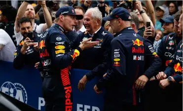  ?? Photos: Motorsport Images, Jakob Ebrey ?? Axis of power: Max Verstappen and Adrian Newey have dominated F1 for three years