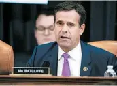  ?? DOUG MILLS/THE NEW YORK TIMES 2019 ?? John Ratcliffe, the director of national intelligen­ce, has ended in-person election security briefings to Congress.