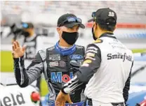  ?? NELL REDMOND AP ?? Kevin Harvick (left) and Denny Hamlin (not pictured) have won 16 of 32 NASCAR Cup Series races this year.