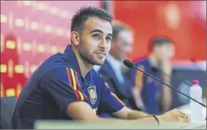  ?? Foto: efe ?? Eric Garcia, ayer en la sala de prensa de la Ciudad del fútbol en Las Rozas