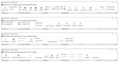  ??  ?? De notebookba­lken van LibreOffic­e doen denken aan Microsofts linten. Het verschil is dat je ze ook zonder programmee­rkennis en het compileren van de broncode kunt aanpassen.