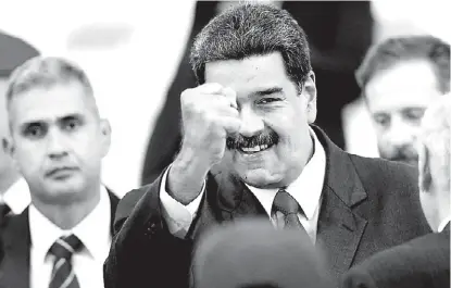  ?? ARIANA CUBILLOS/AP ?? Maduro fue ayer proclamado oficialmen­te presidente reelecto para gobernar hasta 2025.