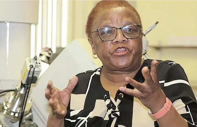  ?? Picture: SUPPLIED ?? POSITIVE ATTITUDES: Professor Tebello Nyokong says her passion is to change the mentality that good scientific work only happens in Europe.