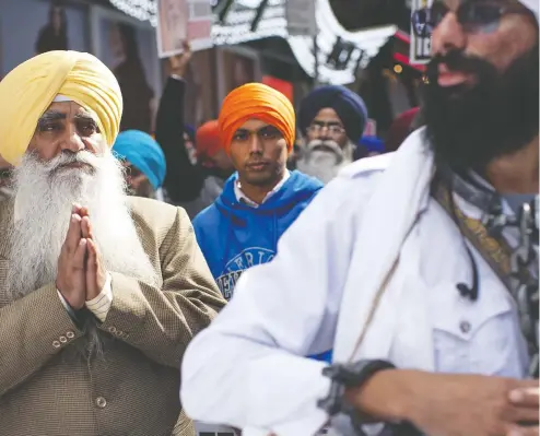  ?? DARREN ORNITZ / REUTERS ?? A group called Sikhs For Justice organized protests such as this one in New York in 2015 to draw attention to Sikh political prisoners. It has now
been discovered some of the groups' Canadian members were targeted in an internatio­nal cybersurve­illance and hacking scheme.