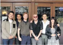  ?? PHOTO: SUPPLIED ?? The boys are back . . . Returning to Dunedin for their documentar­y premiere at the Regent Theatre are Six60 band members (from left) Matiu Walters, Eli Paewai, Ji Fraser, Chris Mac and Marlon Gerbes with director Julia Parnell.