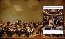  ?? Symphony Orchestra Composite: Getty Images/Queensland ?? Australia’s media and arts union called the Queensland Symphony Orchestra’s Facebook ad (right) ‘inappropri­ate, unprofessi­onal and disrespect­ful’.