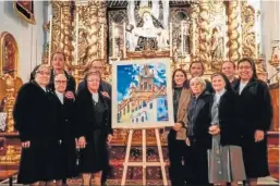  ?? JUAN CARLOS MUÑOZ. ?? Religiosa y colaborado­res del convento con José Cerezal y la obra donada.