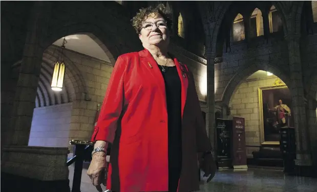  ?? ADRIAN WYLD / THE CANADIAN PRESS ?? Yvonne Boyer, a Metis lawyer, former nurse and now a senator for Ontario, calls the tubal ligations carried out on unwilling Indigenous women one of the “most heinous” practices in health care. “I’ve had many women contact me from across the country and ask me for help,” Boyer said.