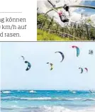  ??  ?? Die Kitesurfer freut der Meltemi, manche Einheimisc­hen die Ruhe