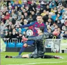  ?? FOTO: AP ?? Courtois, un muro para el Barça