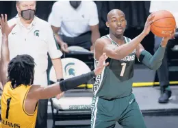  ?? AL GOLDIS/AP ?? Joshua Langford, who played in the Final Four two years ago, leads a 12th-ranked Spartans team that has leaned on experience at the top of its rotation.