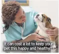  ??  ?? It can cost a lot to keep your pet this happy and healthy