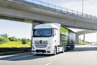  ??  ?? Fuso increased its eCanter electric truck offering to companies such as DHL ahead of full series production in 2019. Above right: The Mercedes-Benz Actros continues to enjoy success worldwide but is still delayed in SA due to poor fuel quality.