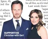  ??  ?? SUPPORTIVE Christian with Geri