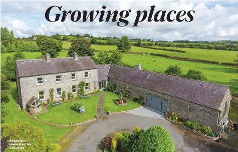  ??  ?? Ballylehau­n House is set on 5.56 acres