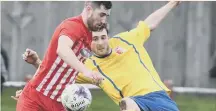  ??  ?? Ryhope CW (red) scrap against Sunderland RCA last weekend.