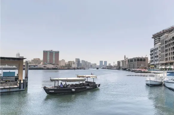  ?? Photos Antonie Robertson / The National ?? The historical Shindagha Heritage District on Dubai Creek, Bur Dubai, is to be given a major makeover and the world’s largest open-air museum. Below, Nizar Manzil, left, and Arjun Mathath at the Roseland Studio in Bur Dubai, say the whole area is...