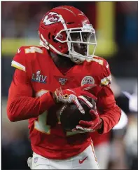  ?? (AP/Steve Luciano) ?? Kansas City Chiefs wide receiver Sammy Watkins is expected to count $21 million against the Chiefs’ salary cap in 2020. The Chiefs might be forced to restructur­e his contract if he plays for them next season.