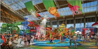  ?? (Courtesy Images)) ?? A new 575,000-square-foot waterpark and destiinati­ion resort wiilllbe situated on 88 acres off U.S. 65 in Hollister, Mo. The goal is to break ground for the project in the first half of 2021, with a grand opening slated for the third quarter of 2023.