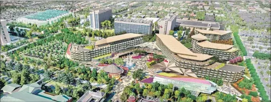  ?? Disneyland Resort ?? THE DISNEYLAND Resort has put a planned luxury hotel project on hold after learning it doesn’t qualify for a city tax break. Above, an artist’s rendering.