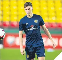  ??  ?? ■ Kieran Tierney was a sub against Lithuania last year.