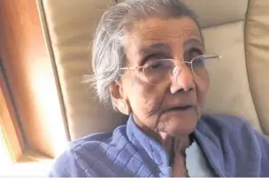  ??  ?? Recovering Daphne Shah at home. Pic credit: BBC