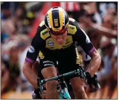  ?? AP/CHRISTOPHE ENA ?? Mike Teunissen of the Netherland­s posted the biggest victory of his career Saturday by winning the first stage of the Tour de France.