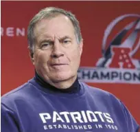  ?? AP ?? Bill Belichick, el entrenador de los Patriots de Nueva Inglaterra.