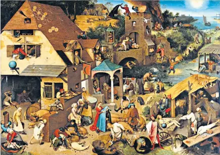  ??  ?? Eye-catching: every corner of Netherland­ish Proverbs is crammed with meaning