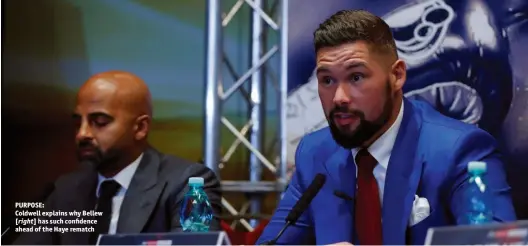  ?? Photo: ACTION IMAGES ?? PURPOSE: Coldwell explains why Bellew [ right] has such confidence ahead of the Haye rematch