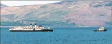  ?? Photo by Ken Mills ?? The Queen Mary passing Corrie and Sannox on Sunday.