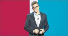  ?? Dimitrios Kambouris Getty Images ?? KEVIN REILLY said during Turner Entertainm­ent’s upfront advertiser presentati­on in New York that he intends to revamp the brand identity of TBS and TNT.